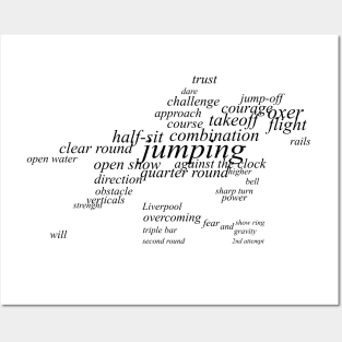 Equestrian Dictionary - Jumping (light) Posters and Art